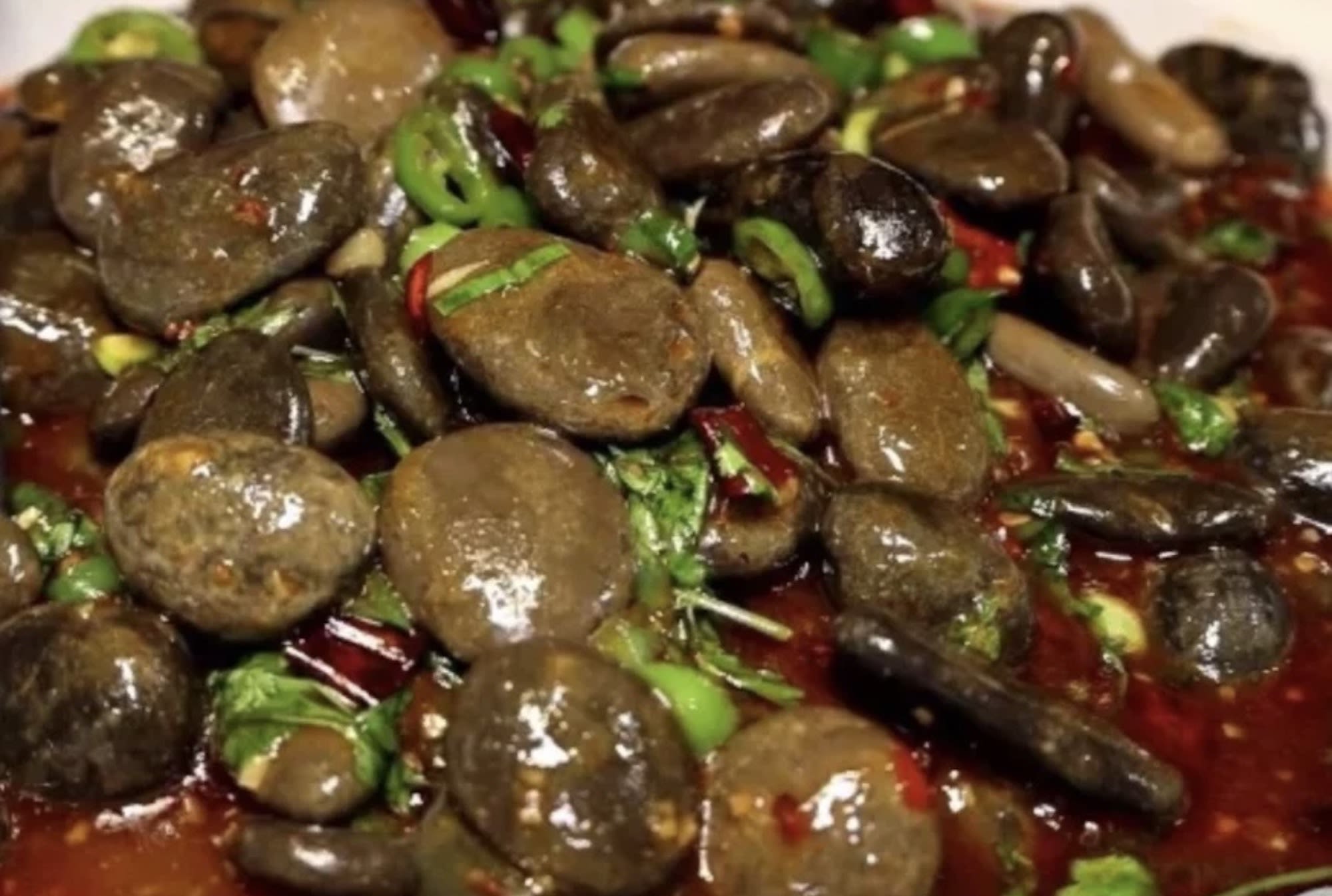 Stir-fried pebbles sold as popular street food in China-THE TELESCOPE