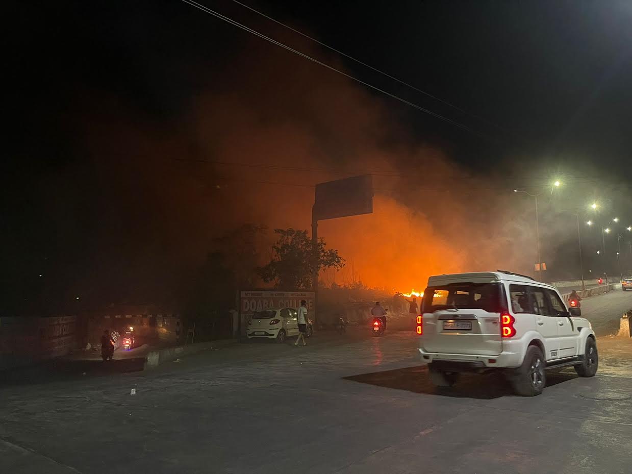 FIRE NEAR RAIL TRACK