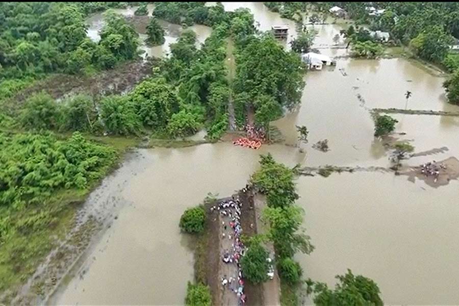 flood in Assam : 