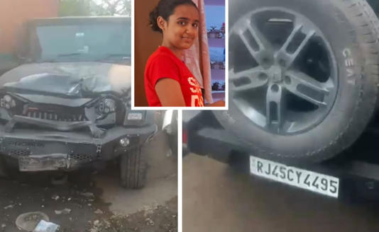 जॉगिंग कर रही इंडियन एयर फ़ोर्स स्टूडेंट को थार ने कुचला