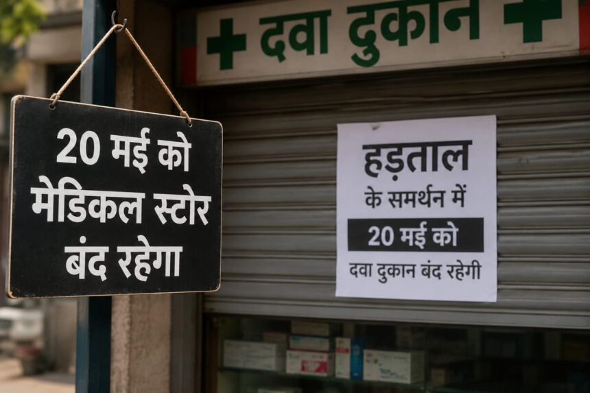 BIG NEWS : जरूरी दवा आज ही खरीद लें, 20 मई को बंद रहेंगे देशभर के मेडिकल स्टोर