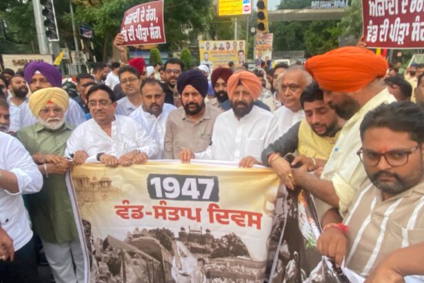 BJP PRESIDENT DHILLON ने विभाजन विभीषिका स्मृति दिवस पर निकाली मौन यात्रा